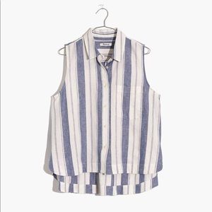 Madewell Striped Sleeveless Shirt